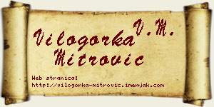 Vilogorka Mitrović vizit kartica